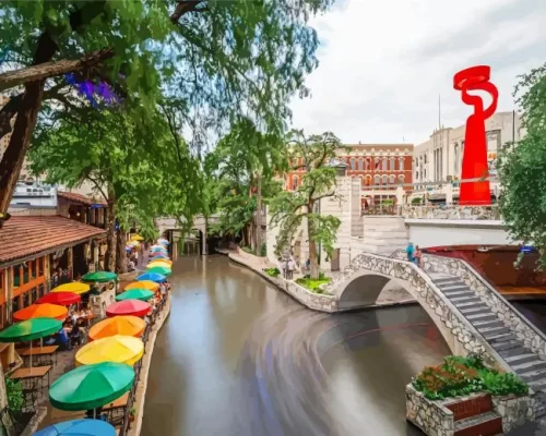 Riverwalk San Antonio TX Paint By Numbers 