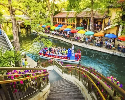 Riverwalk San Antonio Tx Paint By Numbers