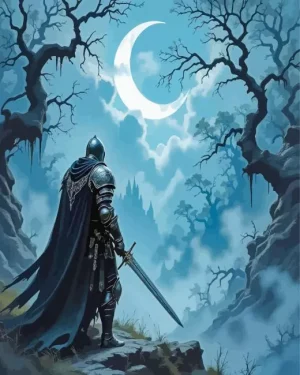 Lonely Knight Templar Paint By Numbers