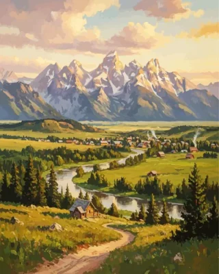 Jackson Hole Artwork Paint By Numbers