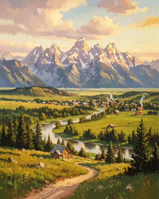 Jackson Hole Artwork Paint By Numbers