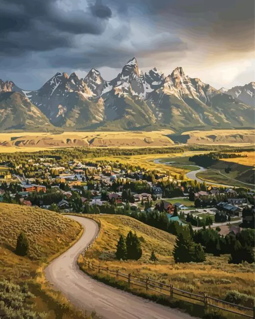 Aesthetic Jackson Hole Paint By Numbers