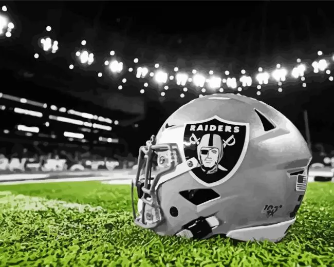 Las Vegas Raiders Helmet Paint By Numbers