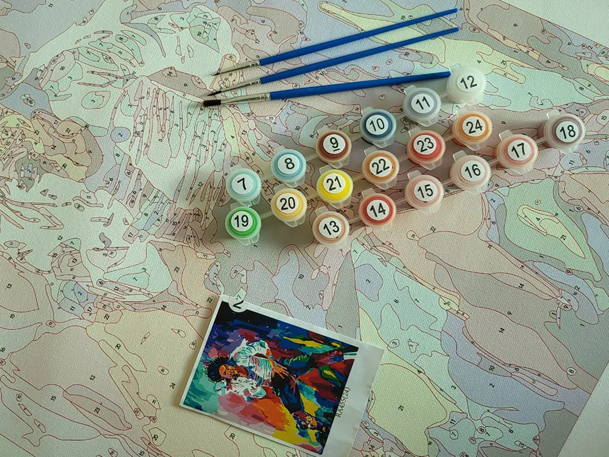Paintng Numbers Paint By Numbers Guide - Numeral Paint Kit