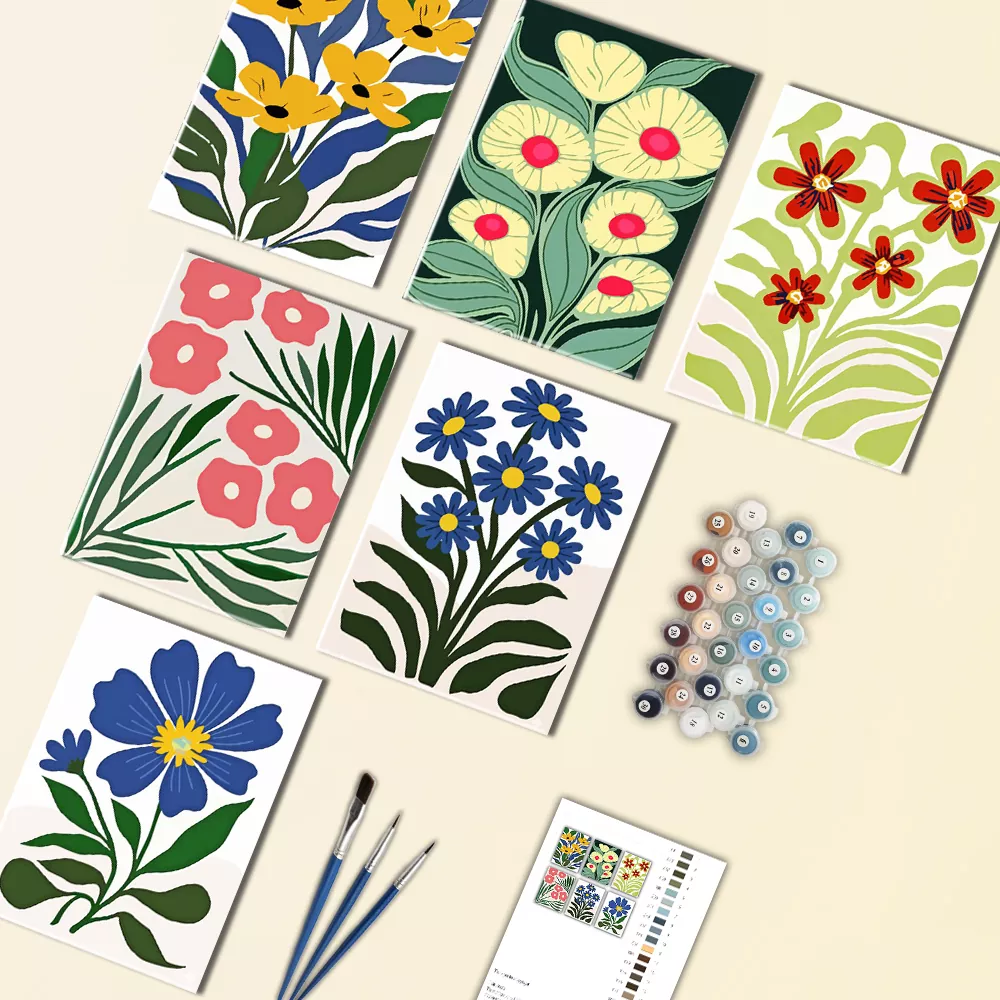 Flowers Mini Paint By Numbers - Image 2